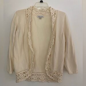 Coldwater Creek White Cardigan size M